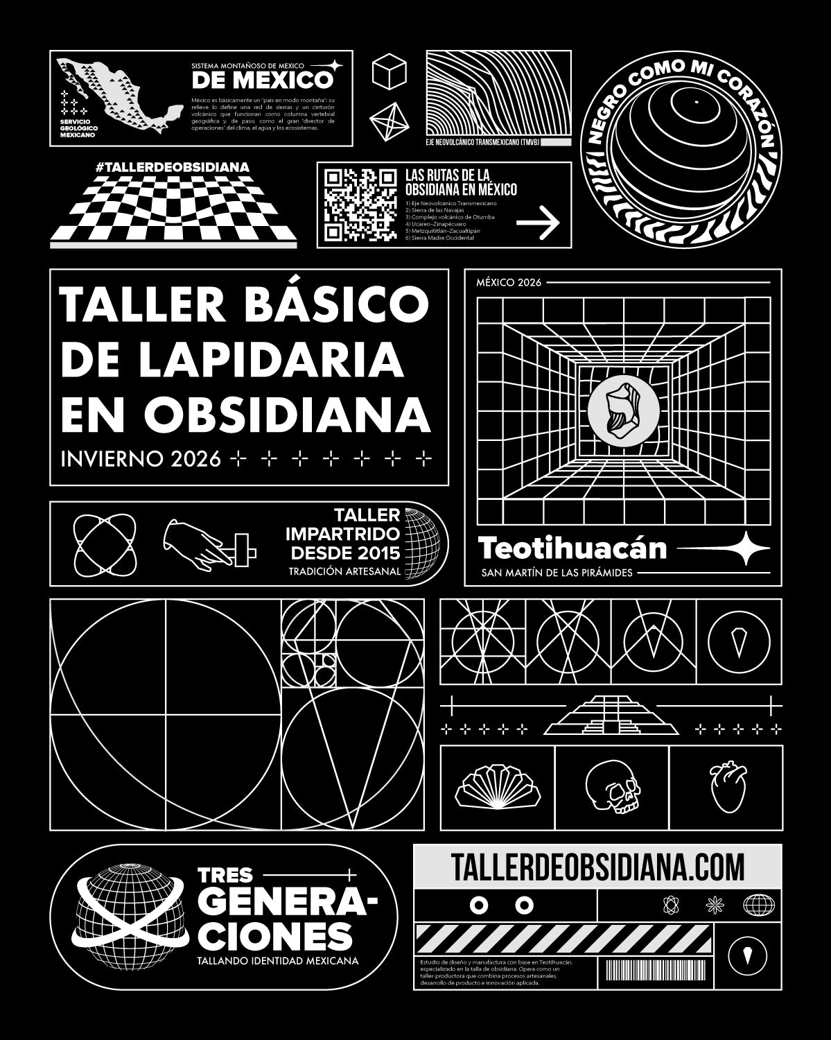 Taller básico de lapidaria en obsidiana invierno 2026