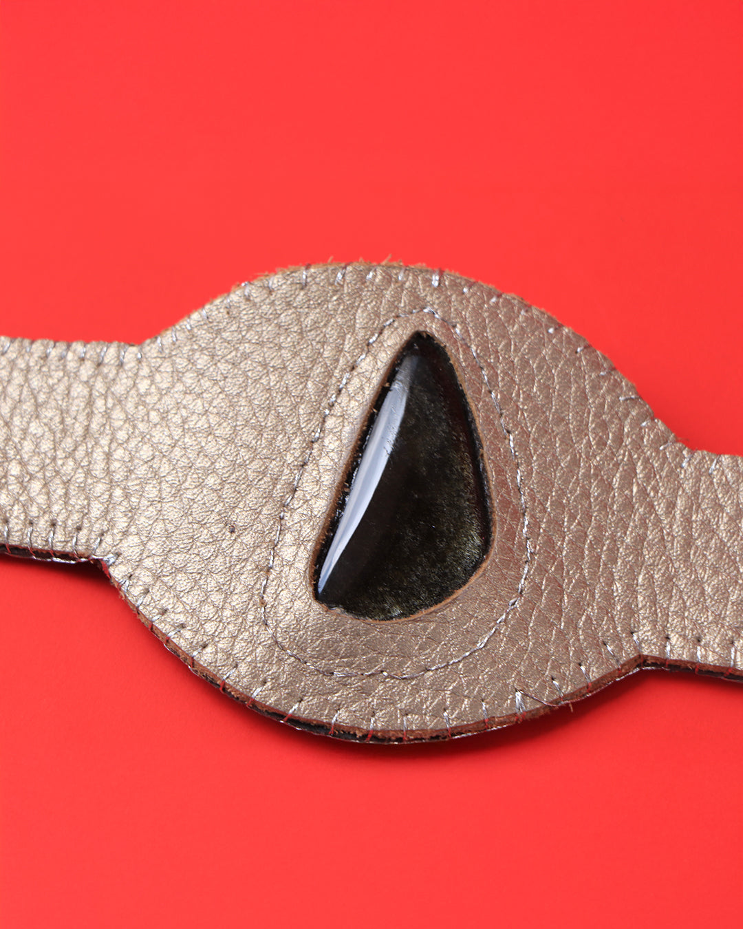 Brazaletes cabujón obsidiana