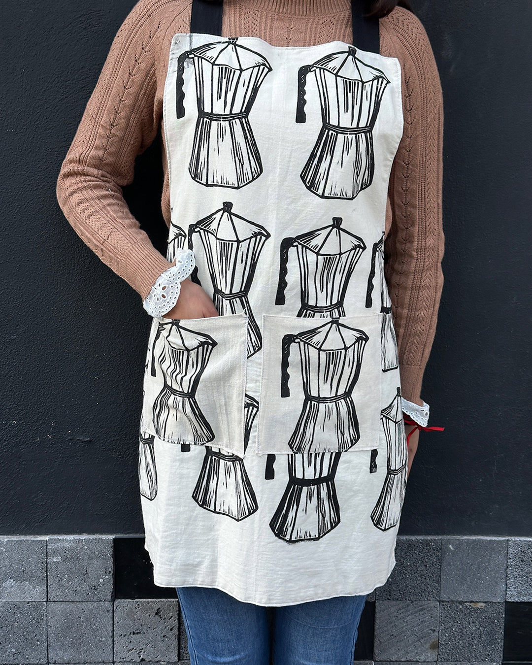 Mandil mediano cafetera