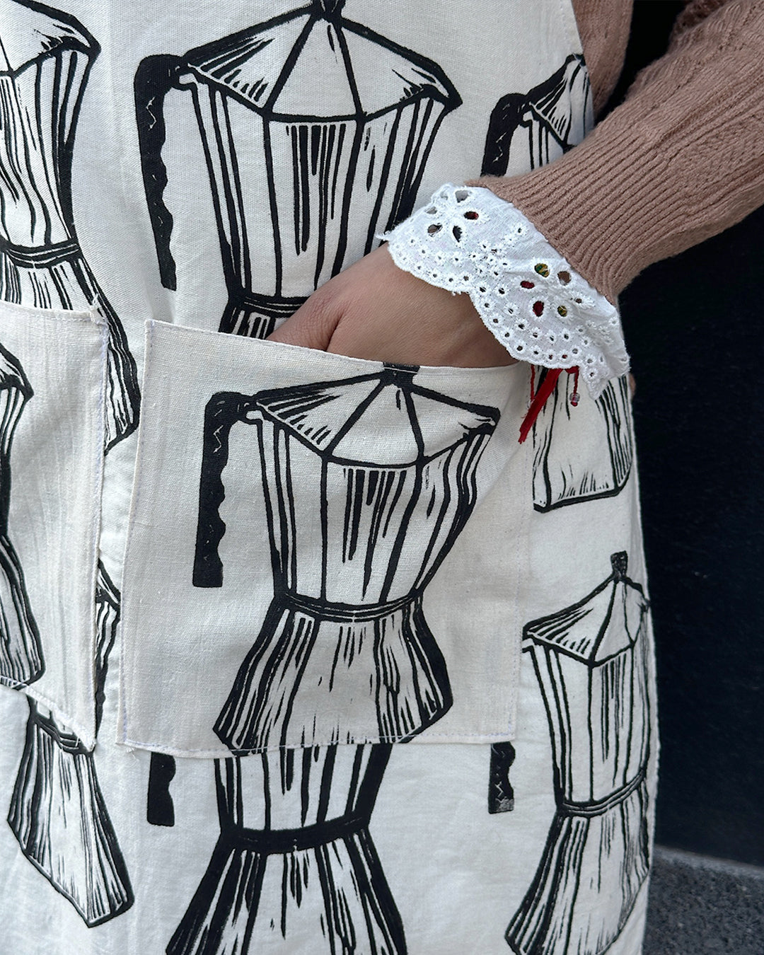 Mandil mediano cafetera