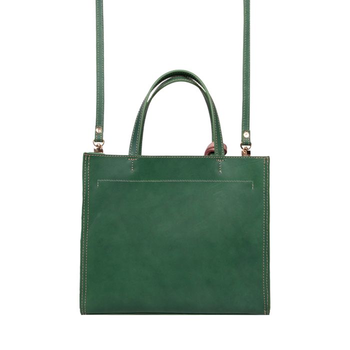 mini tote mariposas menta
