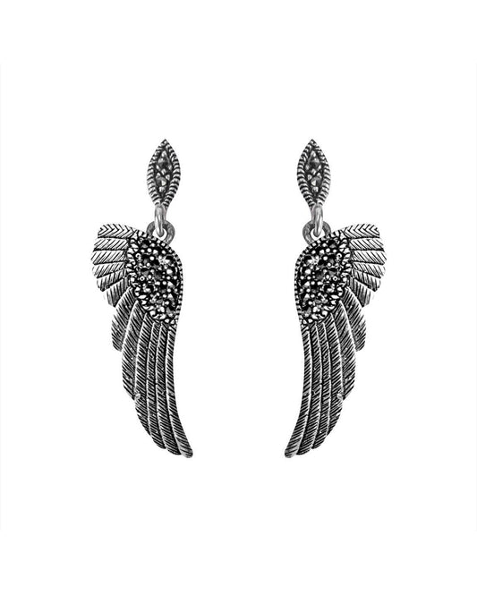 Aretes alas de cupido grandes