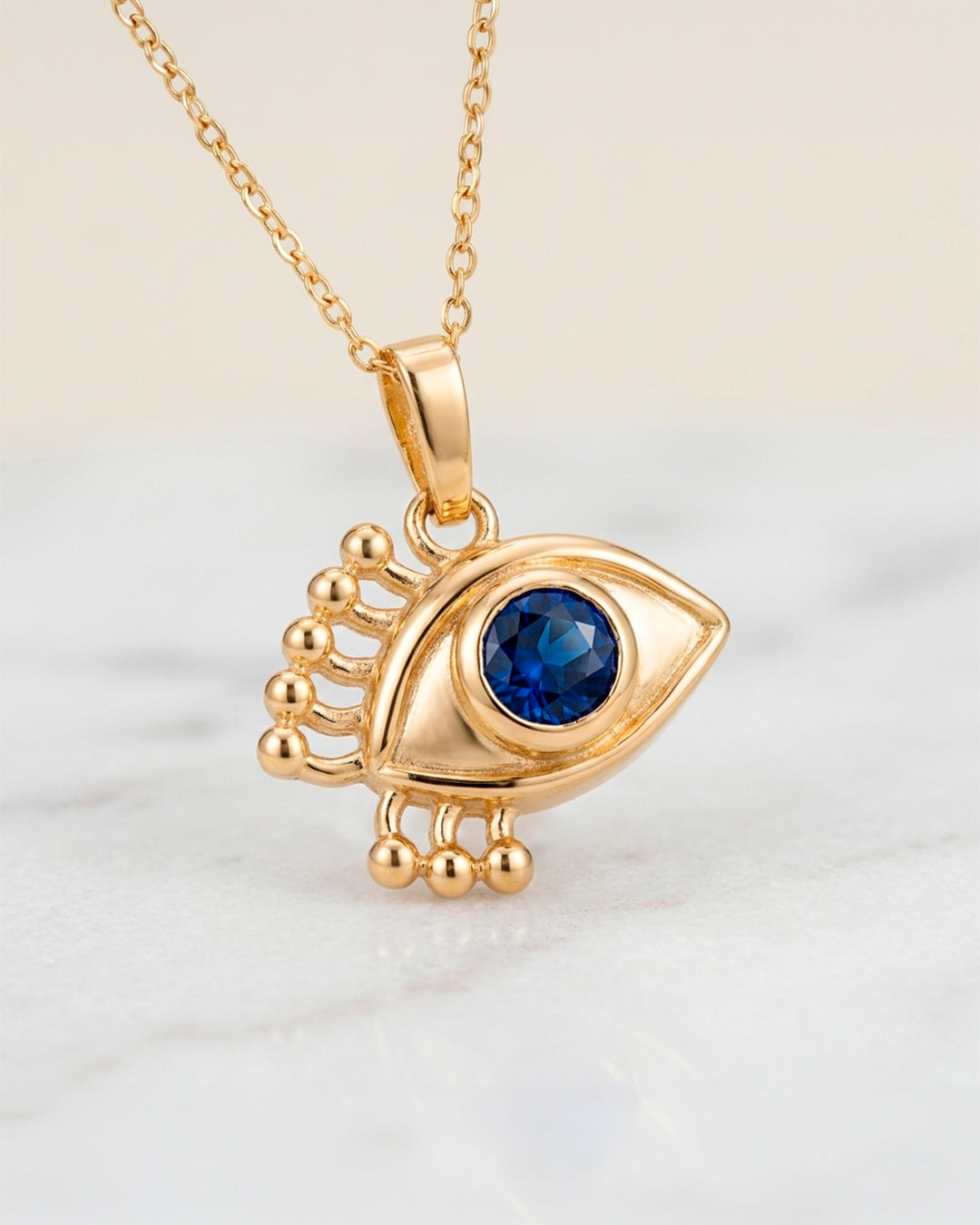 Collar Pa'l Mal de Ojo dorado