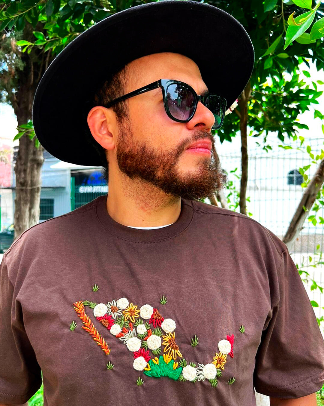 Playera republica mexicana, cafe
