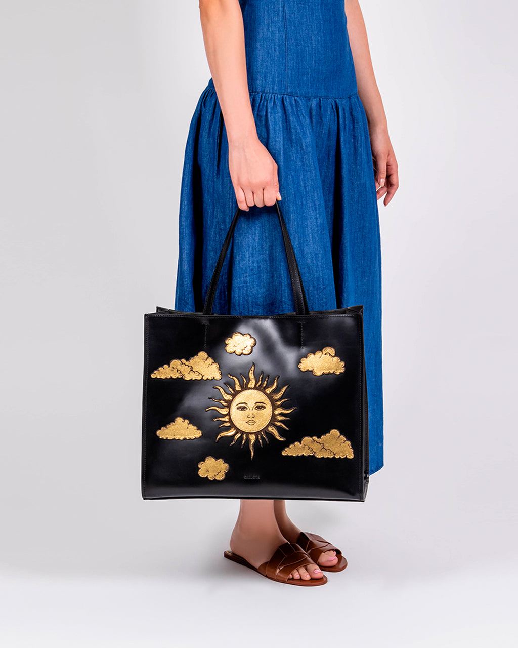 Tote XL, "El sol", Negro