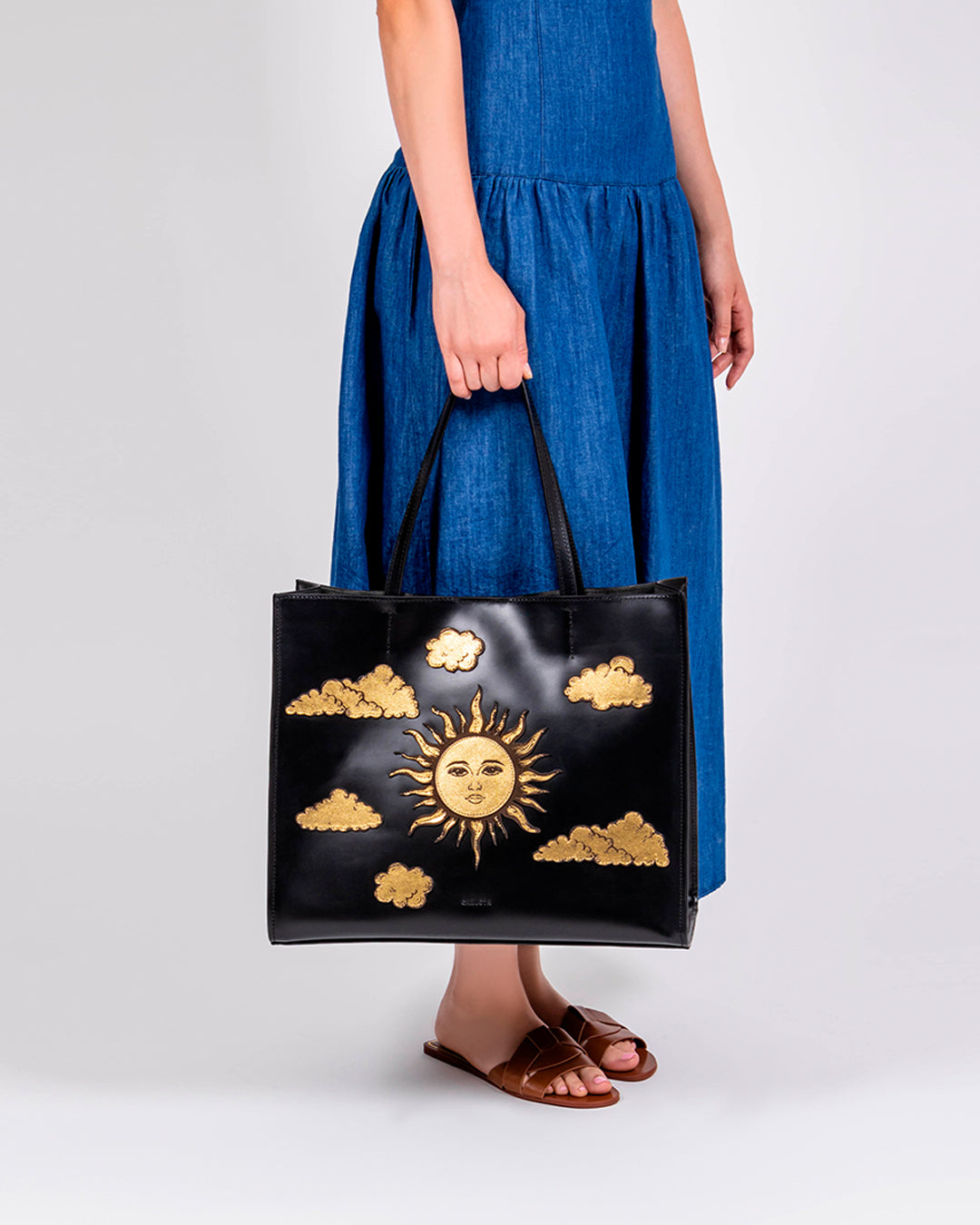 Tote XL, "El sol", Negro
