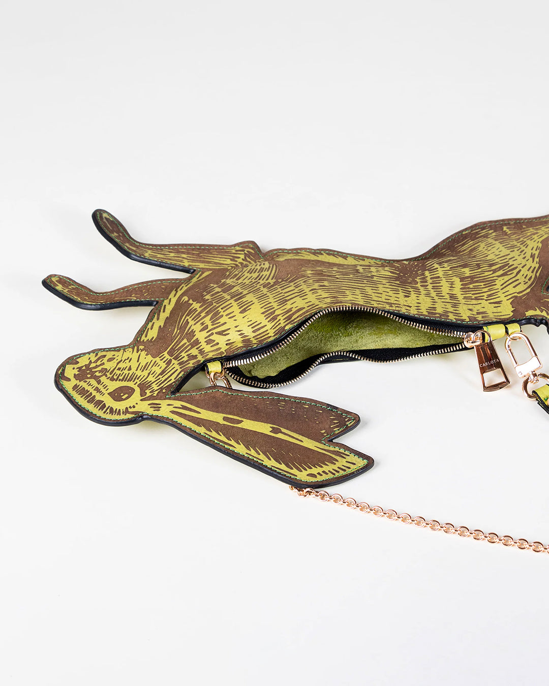 bolso liebre verde limon