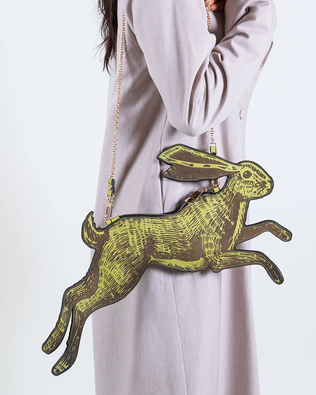 bolso liebre verde limon