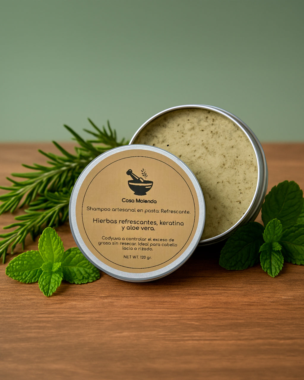 Shampoo refrescante: hierbas