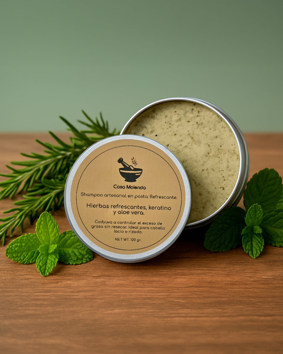 Shampoo refrescante: hierbas