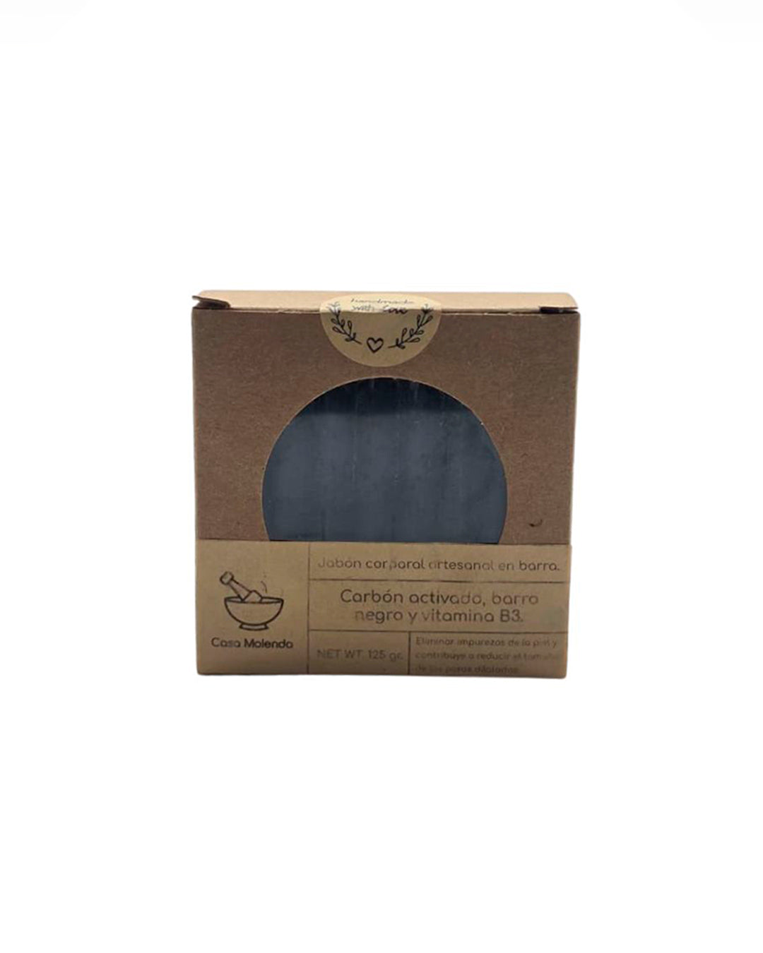 jabón artesanal: carbón activado vitamina B3