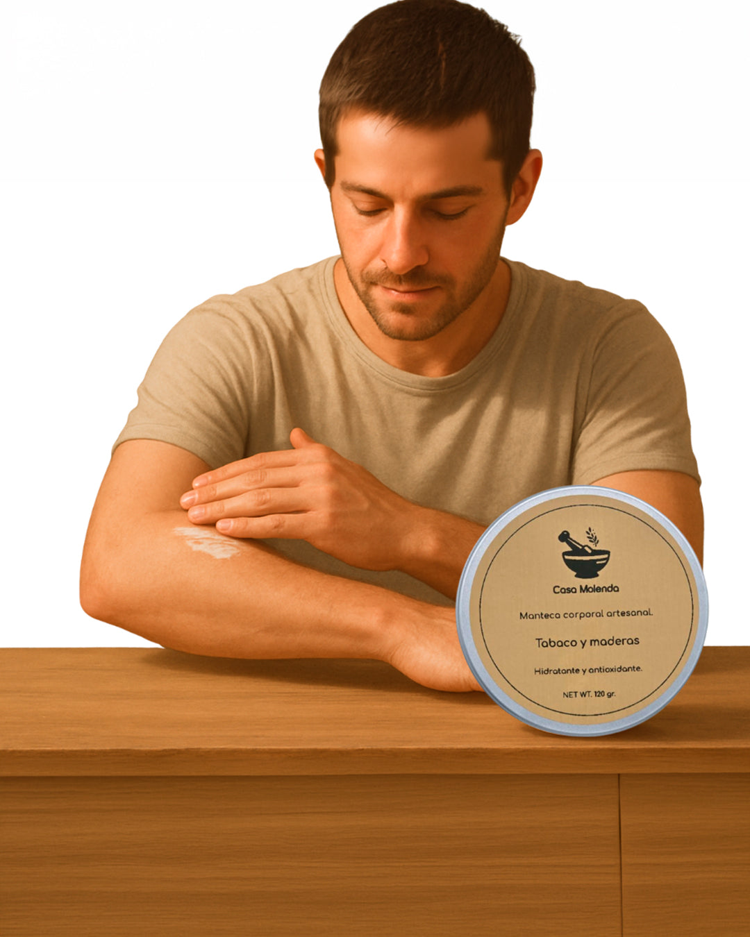 manteca corporal: tabaco y maderas