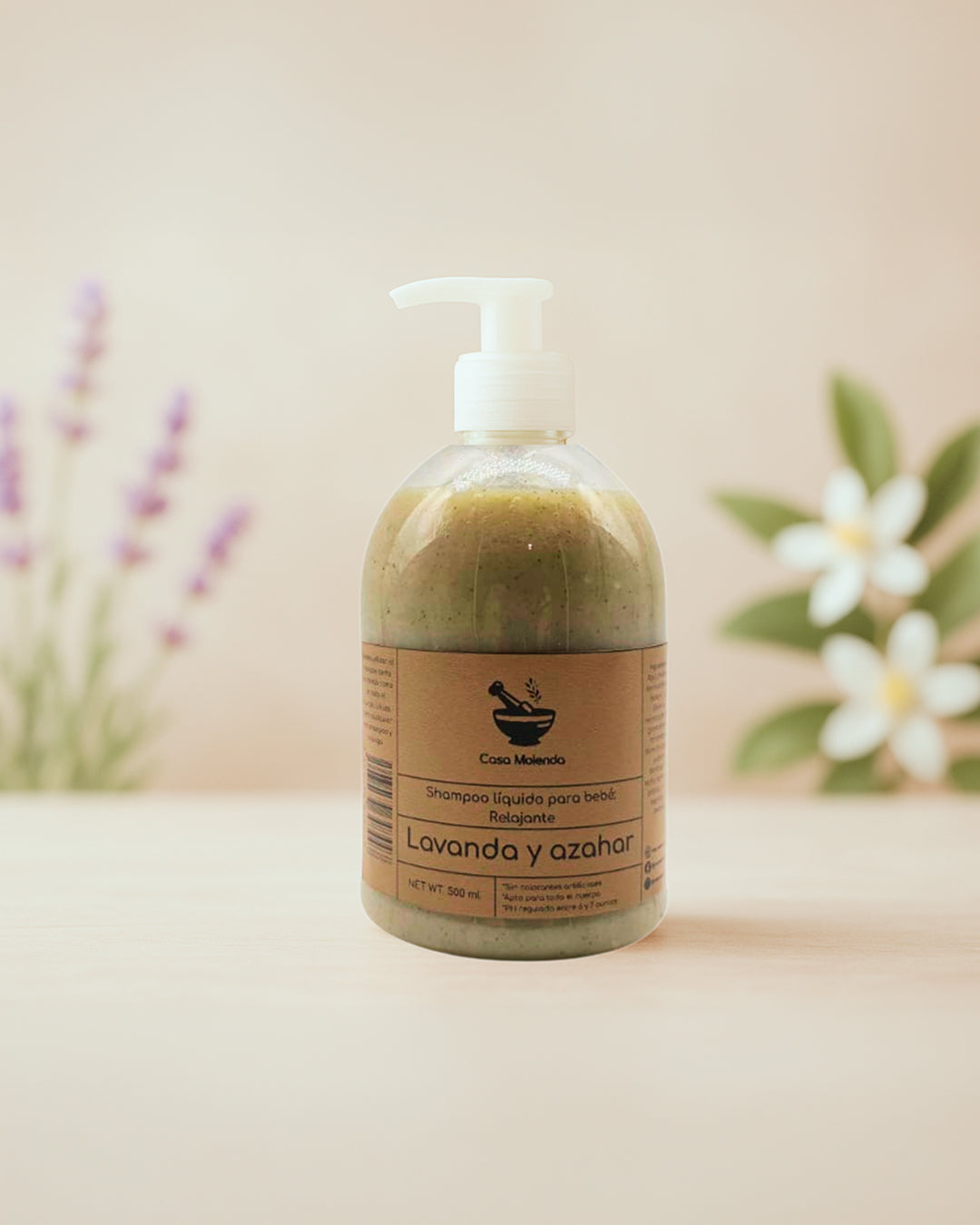 shampoo para bebe, lavanda y azahar