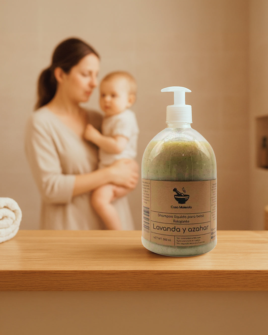 shampoo para bebe, lavanda y azahar
