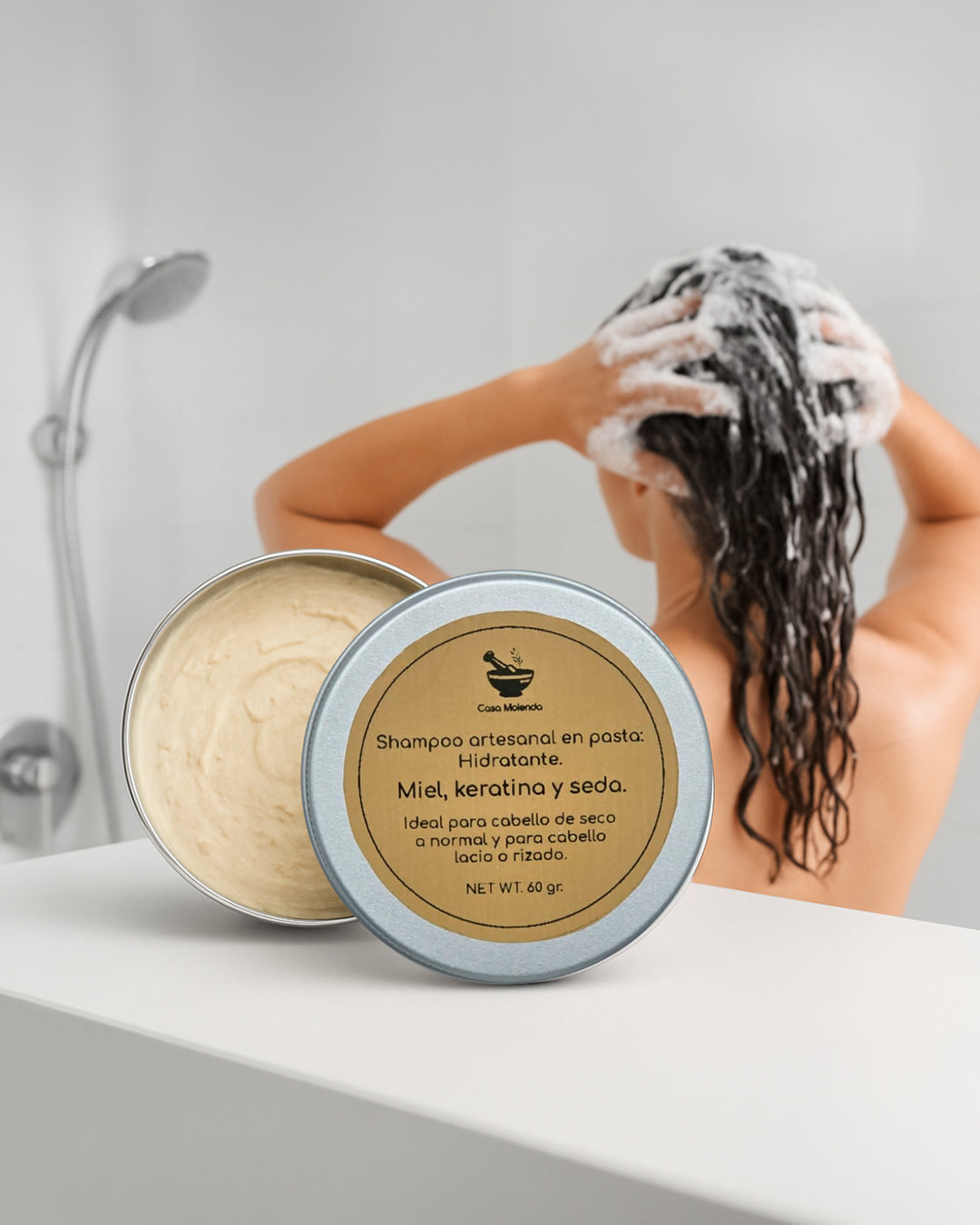 travel size: shampoo hidratante miel y keratina