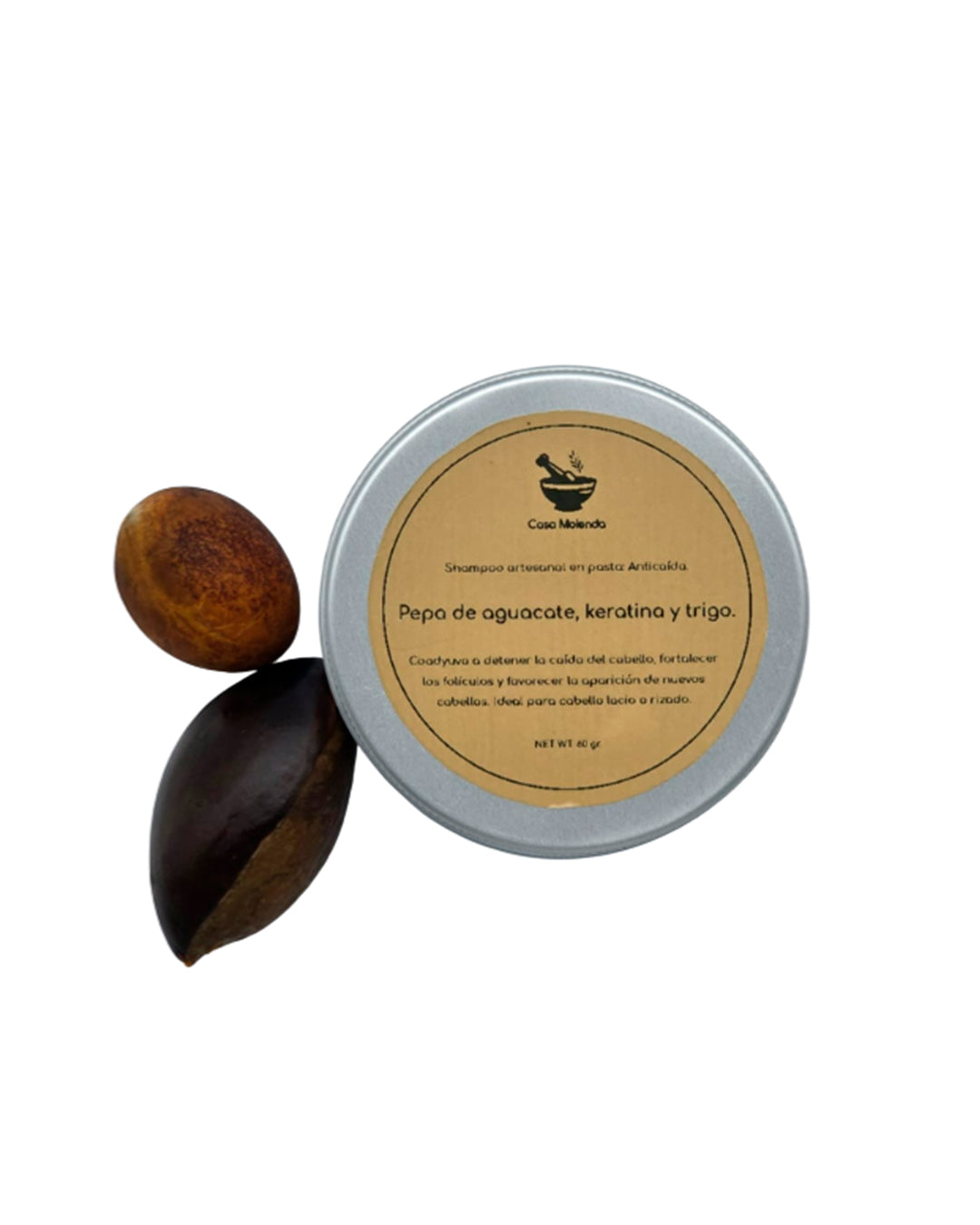 travel size: shampoo anticaida, pepa de aguacate