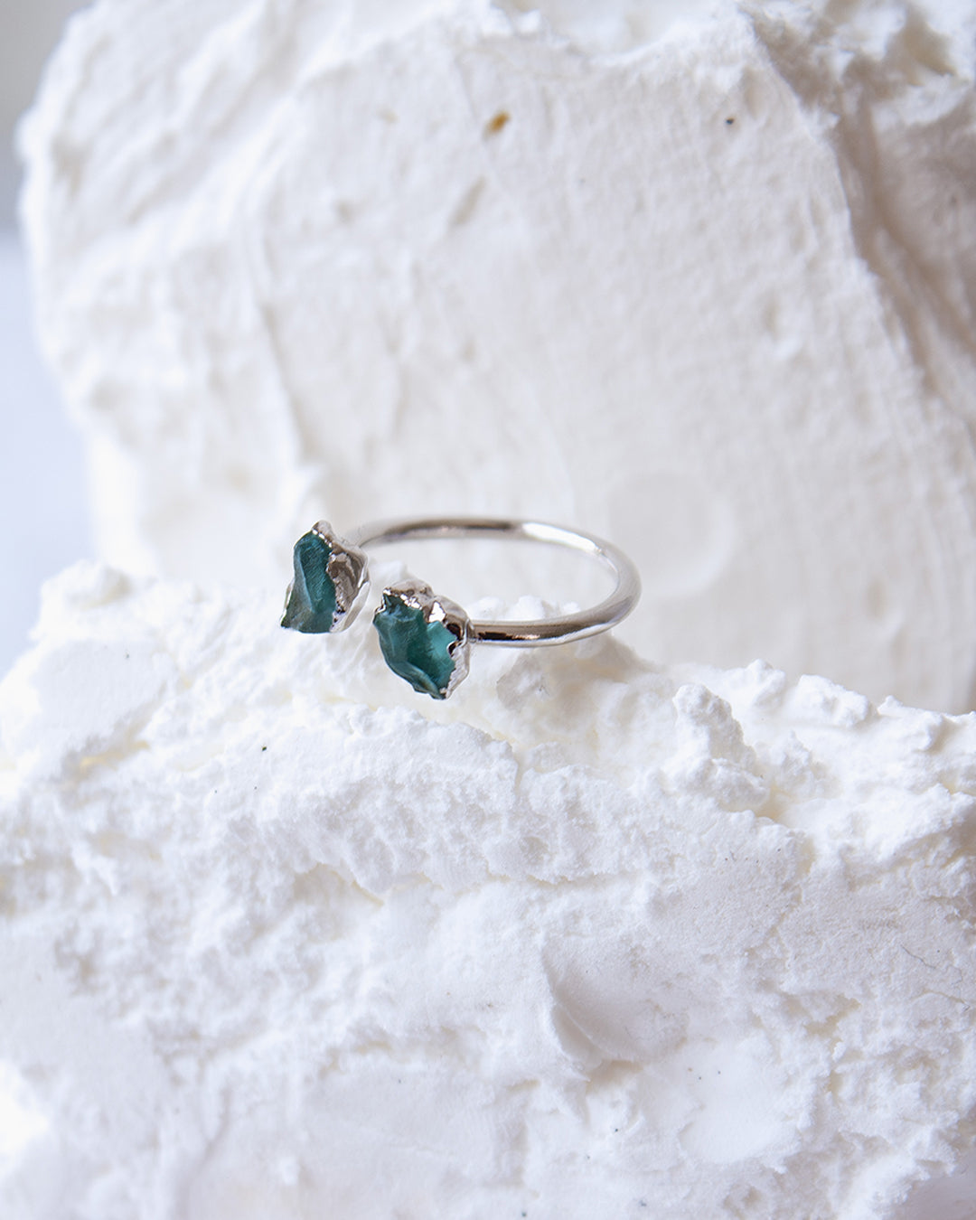 anillo roco dorado plateado