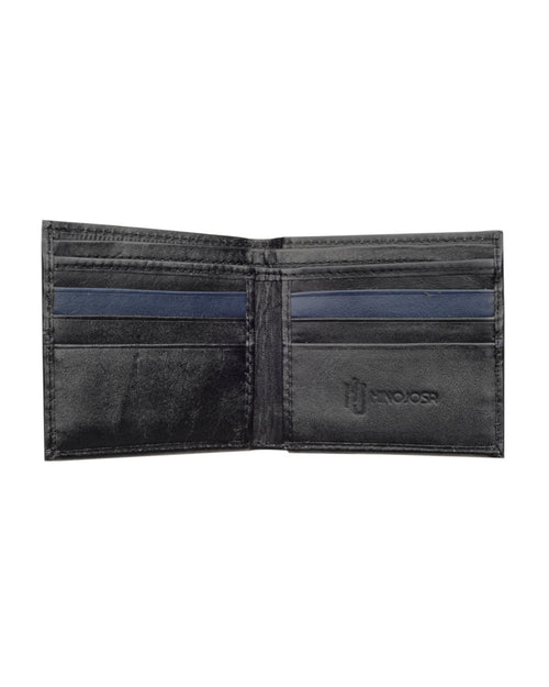 Billetera medina, negro y azul