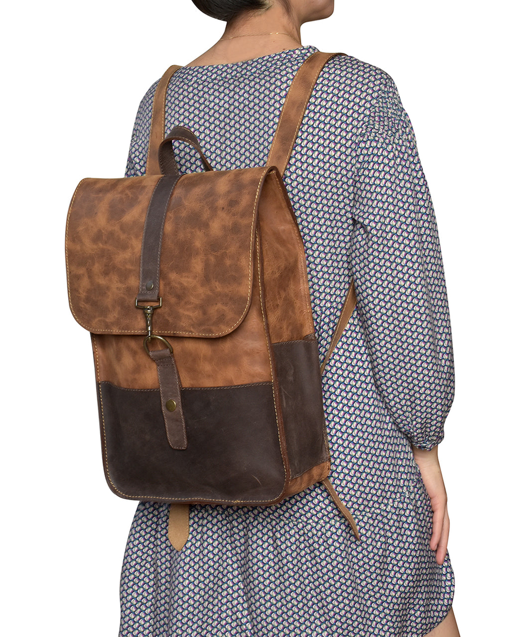 Mochila Avila, miel/cafe.