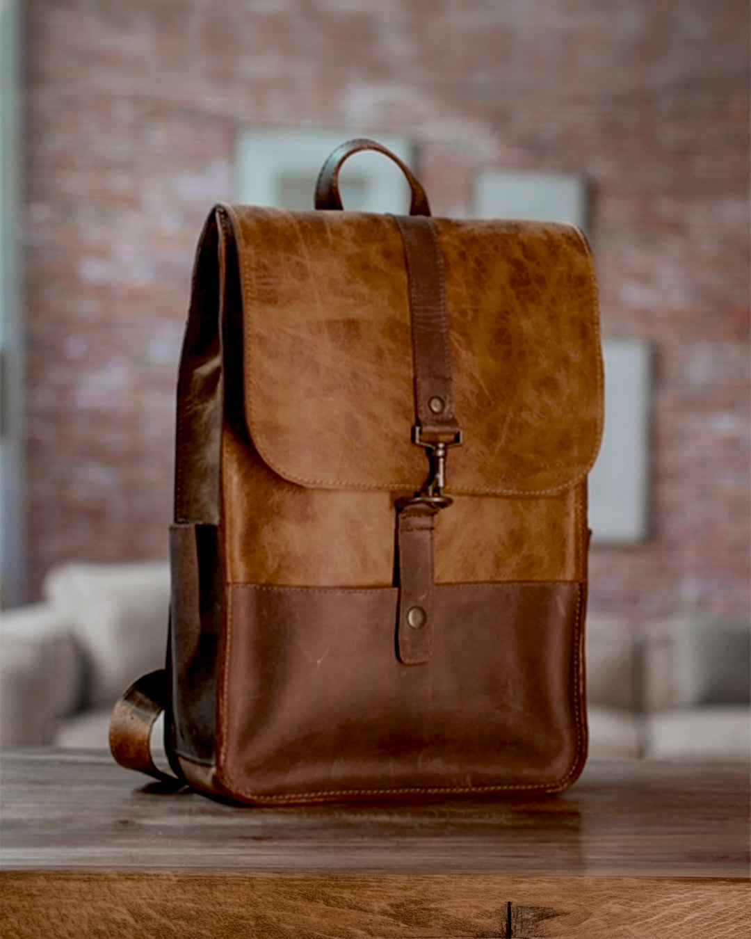 Mochila Avila, miel/cafe.