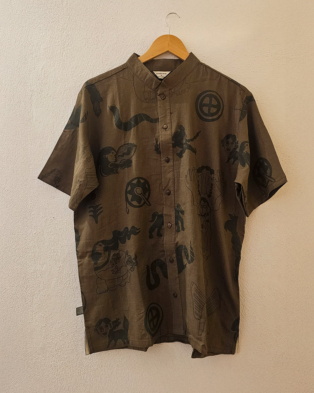 camisa abuela verde militar