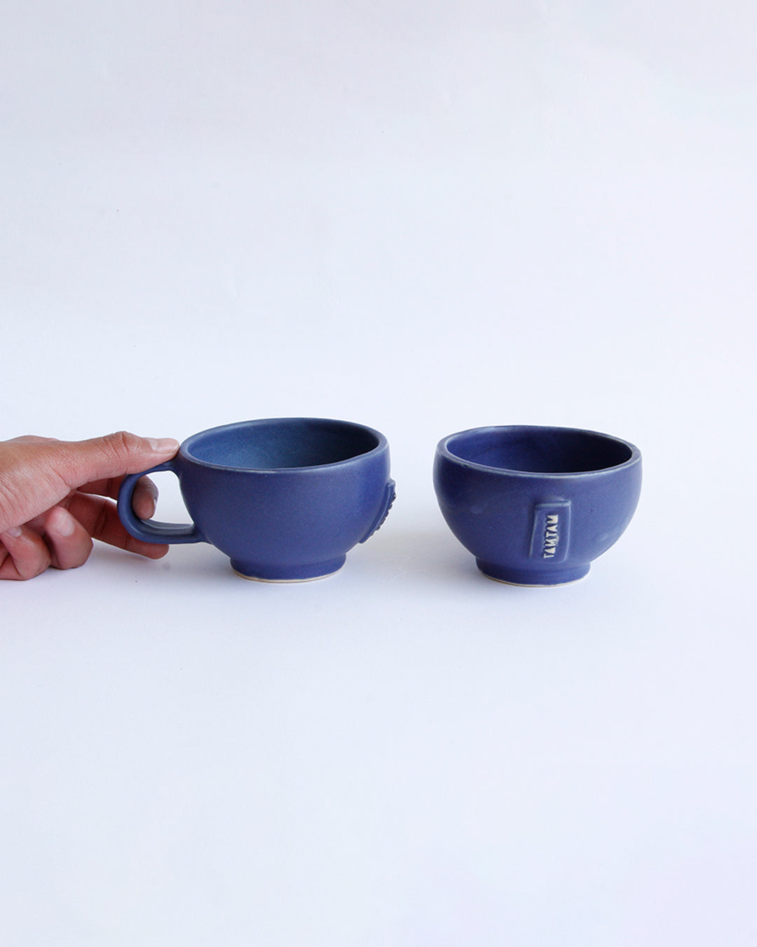 taza campana chica, azul cobalto