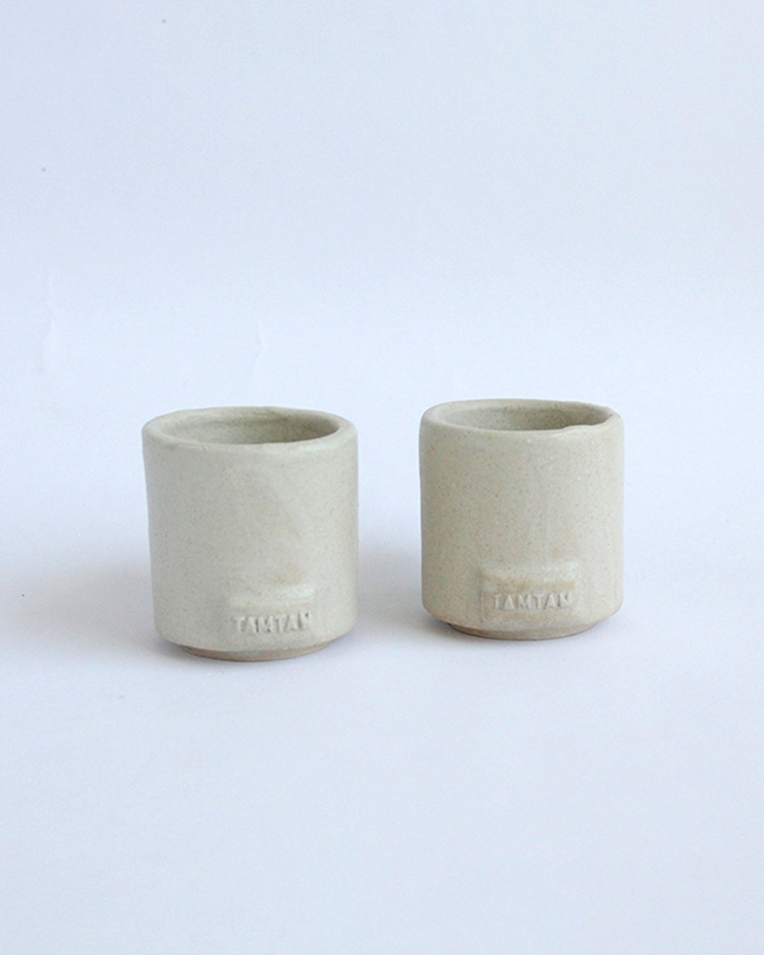 taza cilindro espresso blanco/verde