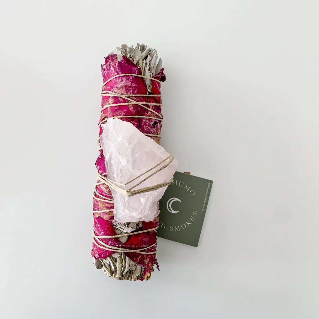 salvia bundle cuarzo rosa