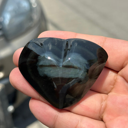 Corazón chico obsidiana arcoíris