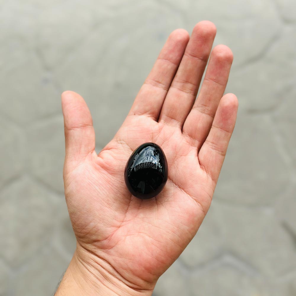 Huevo Yoni de obsidiana