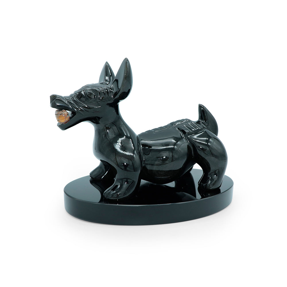 Perro con mazorca