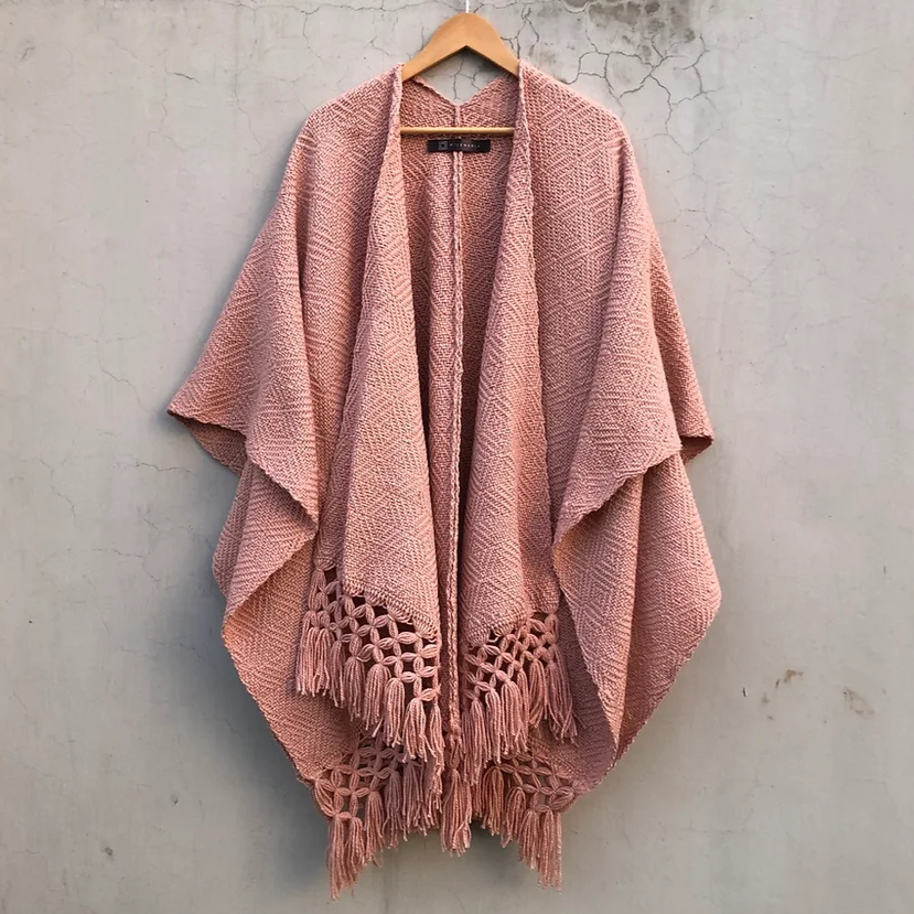 poncho palo de rosa