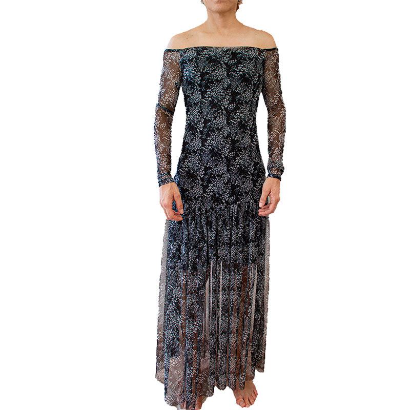 vestido sin hombros