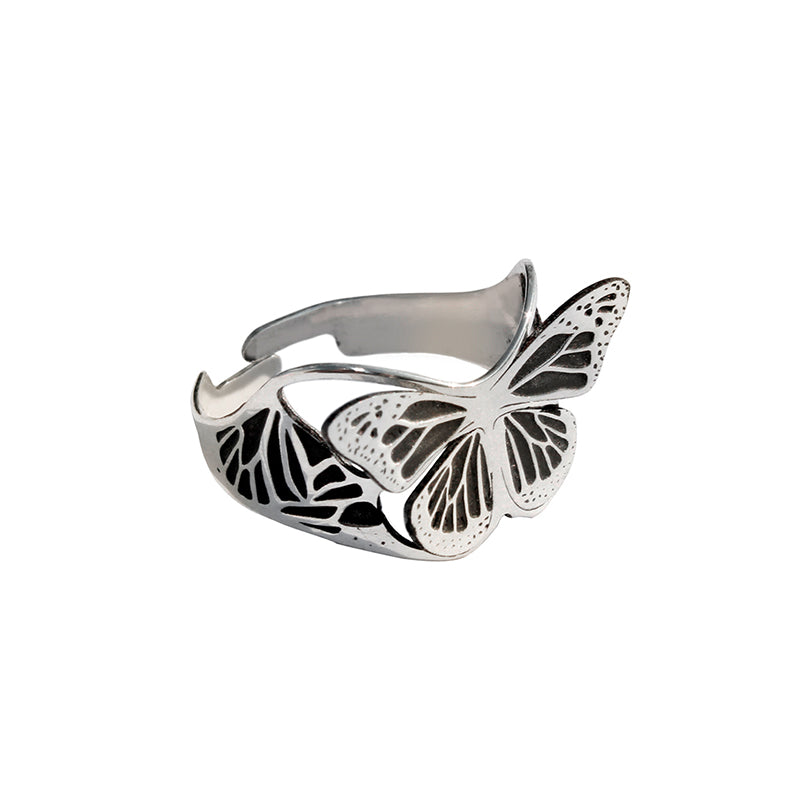 anillo monarca plata