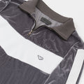 gray velvet jacket