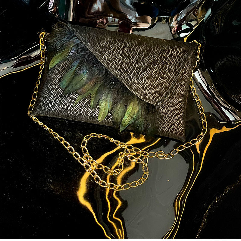bolsa midnight feathers