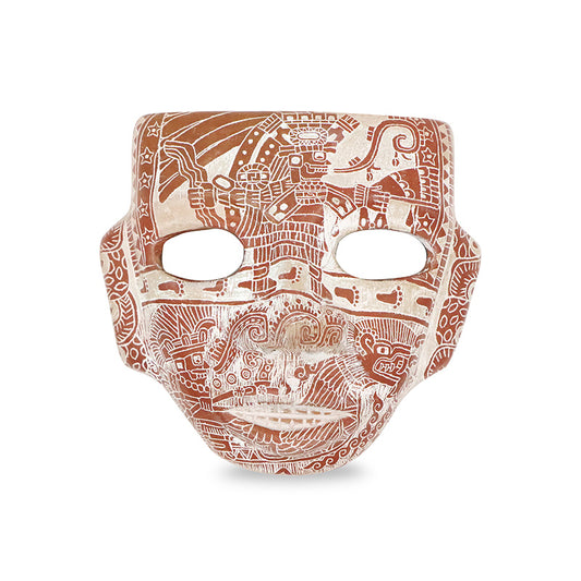 máscara teotihuacana roja
