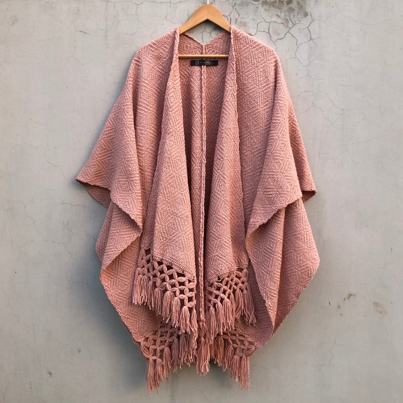 poncho palo de rosa