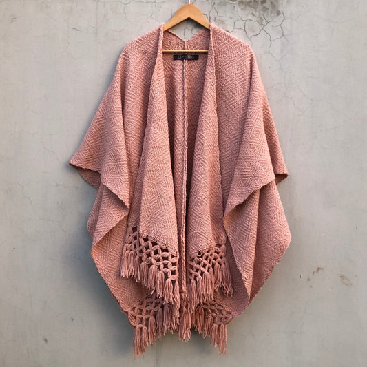 poncho palo de rosa
