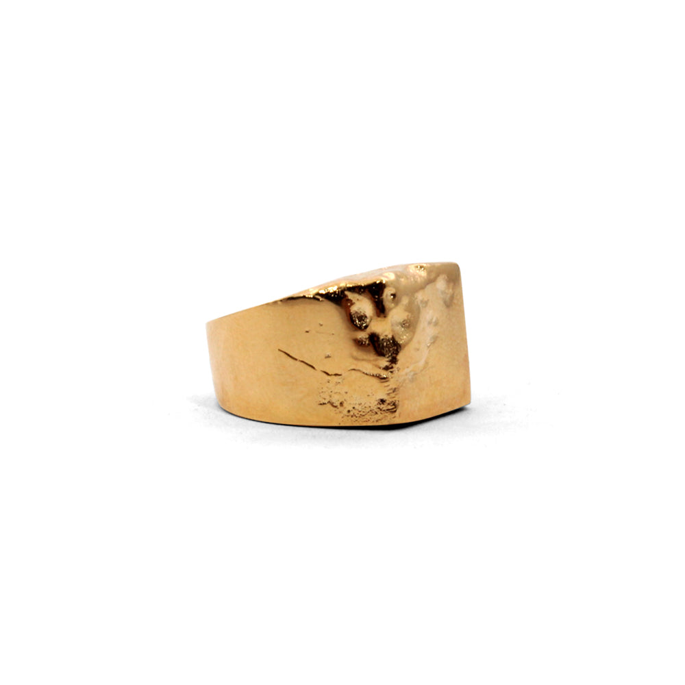 anillo de bronce con chapa de oro