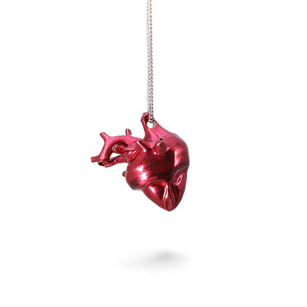 corazón anatómico rojo cereza