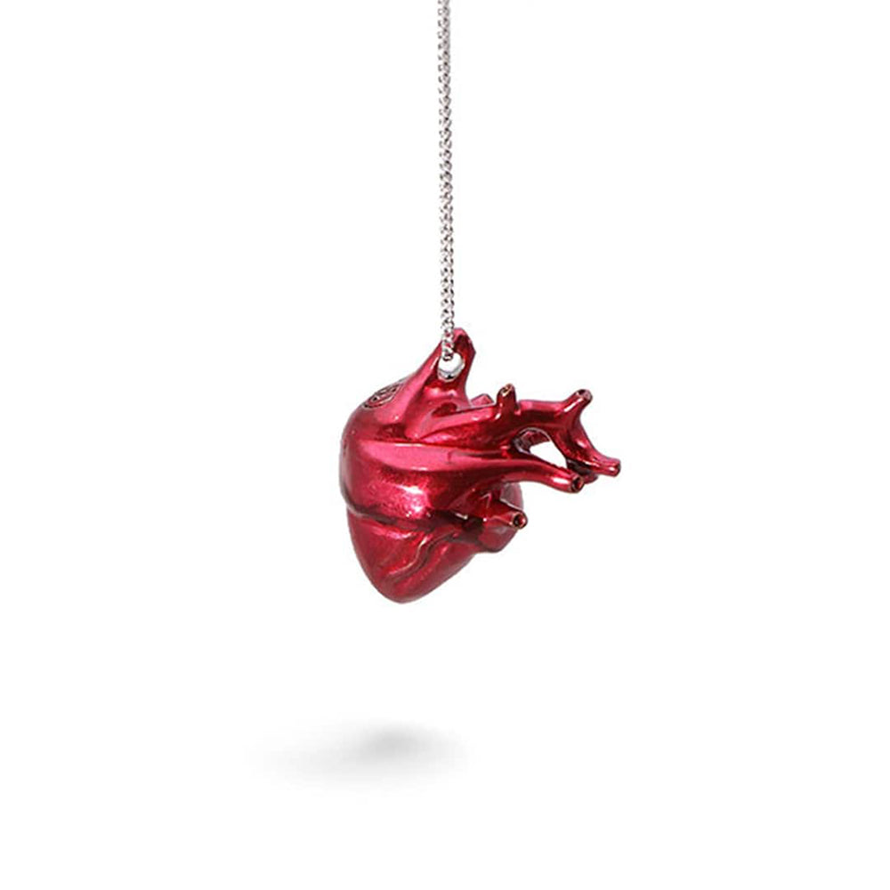 corazón anatómico rojo cereza