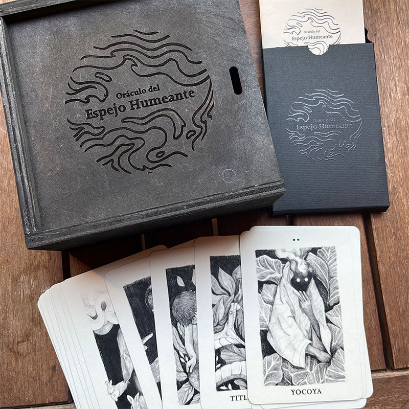 oráculo del espejo humeante con espejo de obsidiana